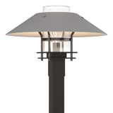 Hubbardton Forge 2021 Coastal Oil Rubbed Bronze Coastal Burnished Steel Clear Glass (ZM) Henry Outdoor Post Light