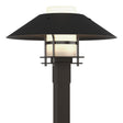 Hubbardton Forge 2021 Coastal Oil Rubbed Bronze Coastal Black Opal Glass (GG) Henry Outdoor Post Light