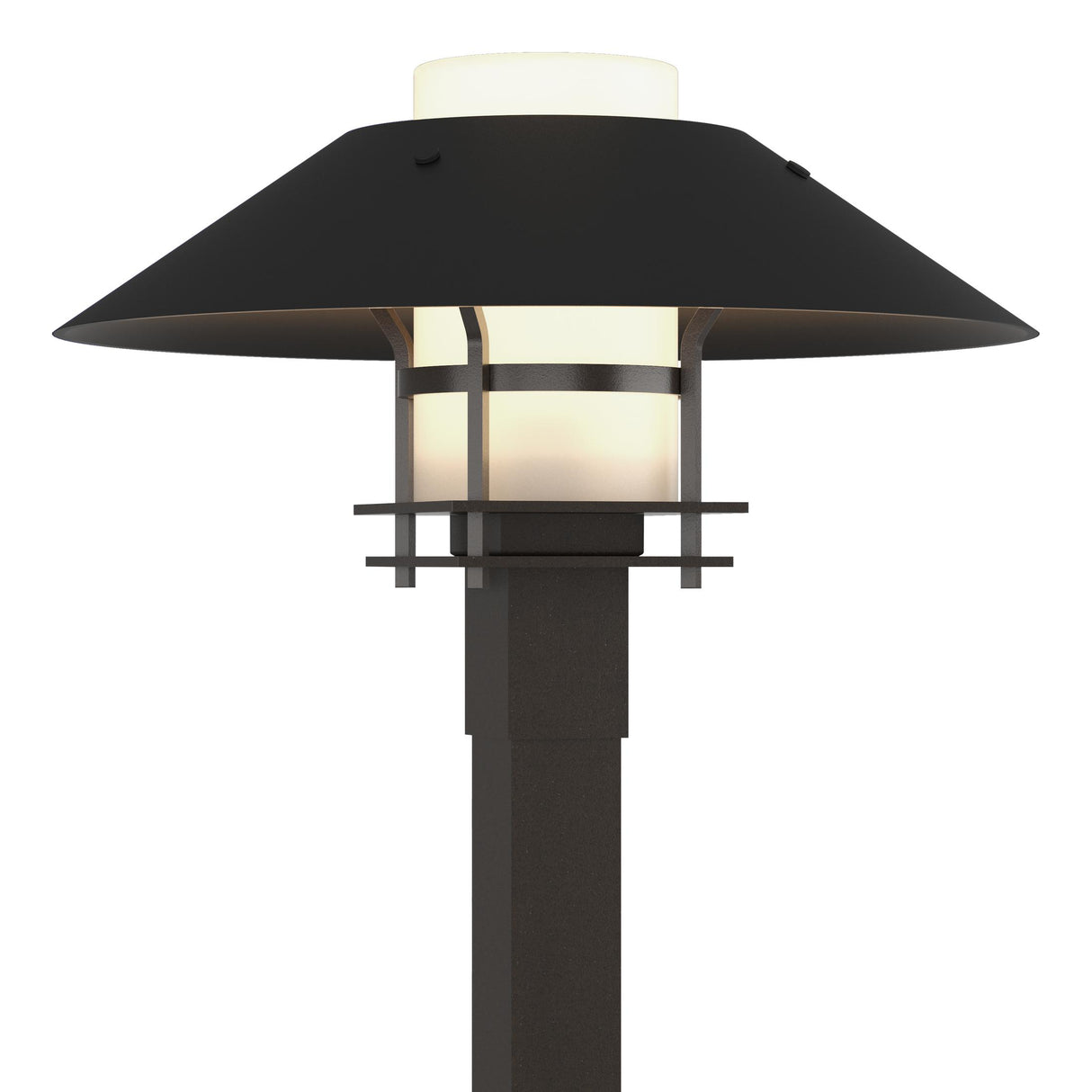 Hubbardton Forge 2021 Coastal Oil Rubbed Bronze Coastal Black Opal Glass (GG) Henry Outdoor Post Light