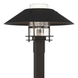 Hubbardton Forge 2021 Coastal Oil Rubbed Bronze Coastal Black Clear Glass (ZM) Henry Outdoor Post Light