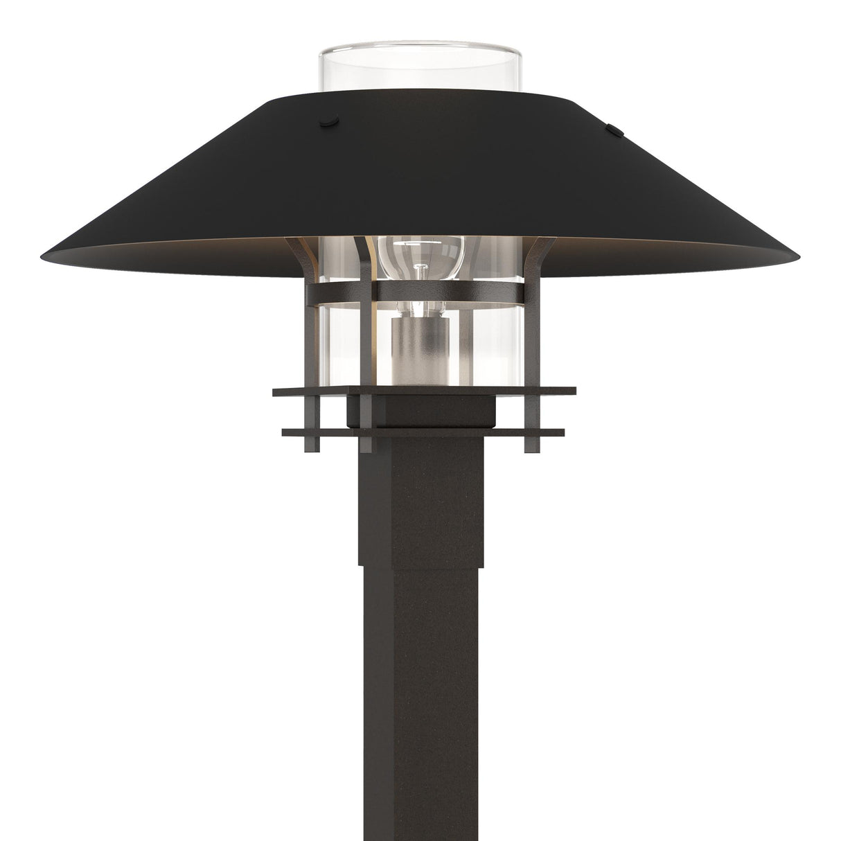 Hubbardton Forge 2021 Coastal Oil Rubbed Bronze Coastal Black Clear Glass (ZM) Henry Outdoor Post Light