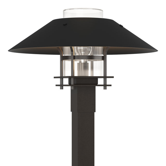 Hubbardton Forge 2021 Coastal Oil Rubbed Bronze Coastal Black Clear Glass (ZM) Henry Outdoor Post Light