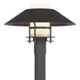 Hubbardton Forge 2021 Coastal Natural Iron Coastal Oil Rubbed Bronze Opal Glass (GG) Henry Outdoor Post Light