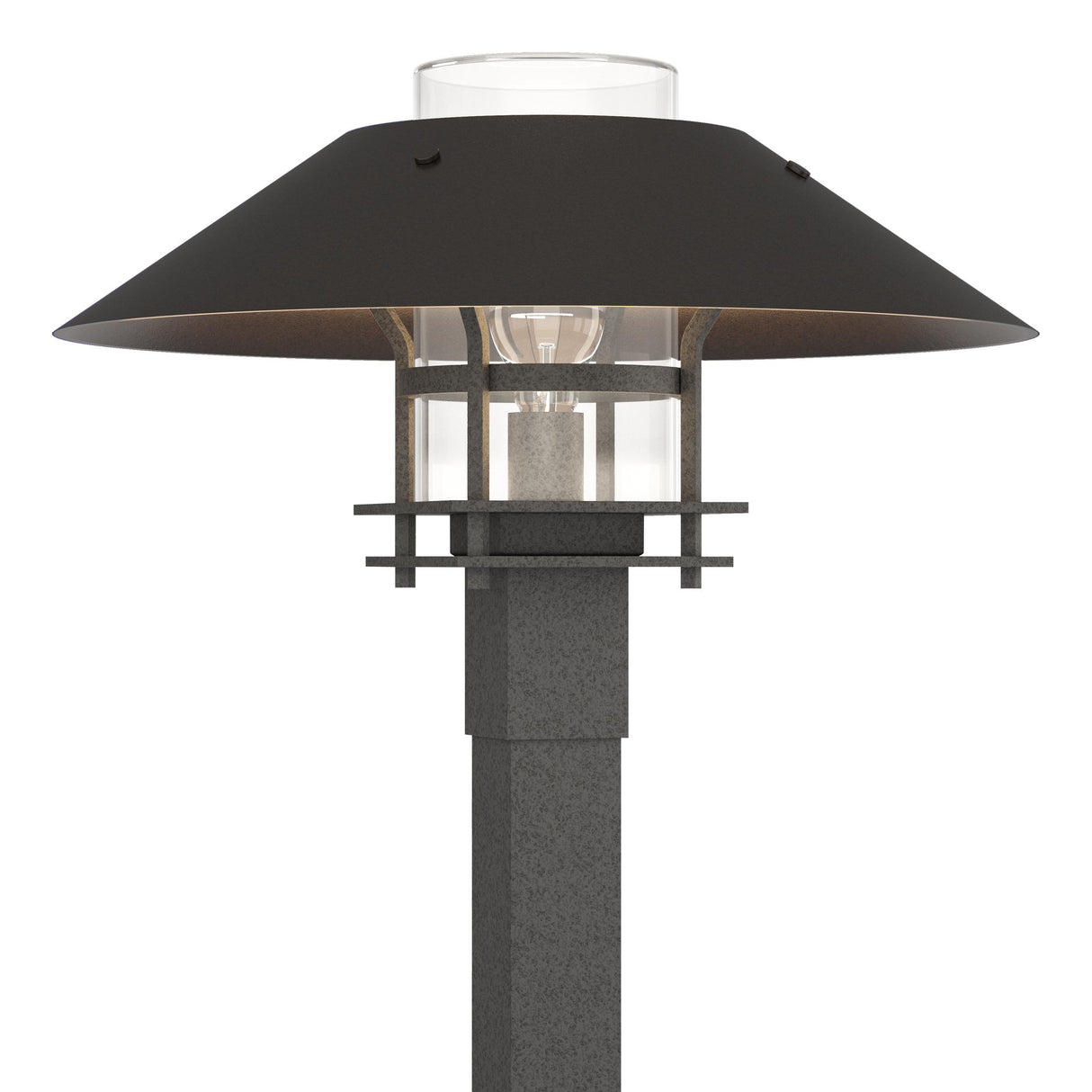 Hubbardton Forge 2021 Coastal Natural Iron Coastal Oil Rubbed Bronze Clear Glass (ZM) Henry Outdoor Post Light