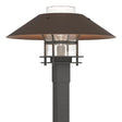 Hubbardton Forge 2021 Coastal Natural Iron Coastal Bronze Clear Glass (ZM) Henry Outdoor Post Light
