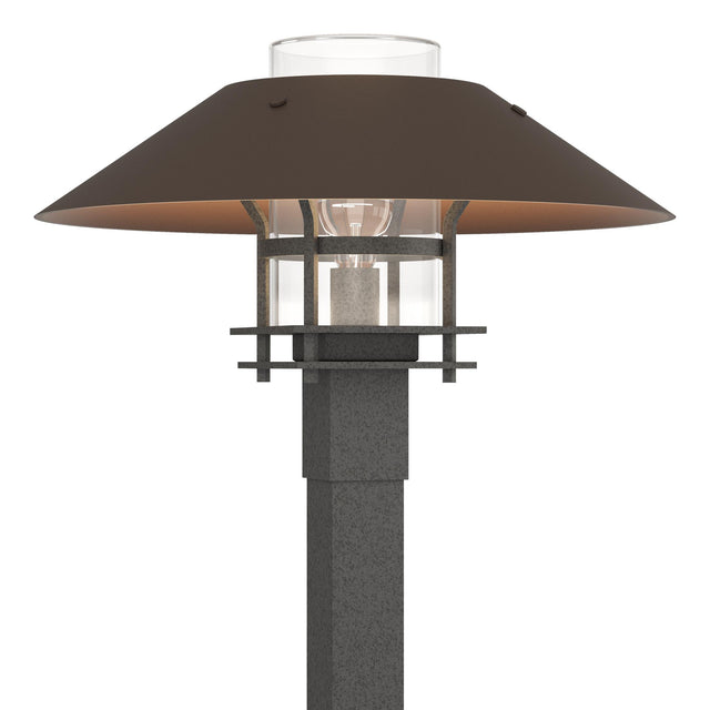 Hubbardton Forge 2021 Coastal Natural Iron Coastal Bronze Clear Glass (ZM) Henry Outdoor Post Light