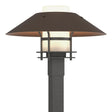 Hubbardton Forge 2021 Coastal Natural Iron Coastal Bronze Opal Glass (GG) Henry Outdoor Post Light