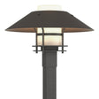 Hubbardton Forge 2021 Coastal Natural Iron Coastal Dark Smoke Opal Glass (GG) Henry Outdoor Post Light