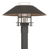 Hubbardton Forge 2021 Coastal Natural Iron Coastal Dark Smoke Clear Glass (ZM) Henry Outdoor Post Light