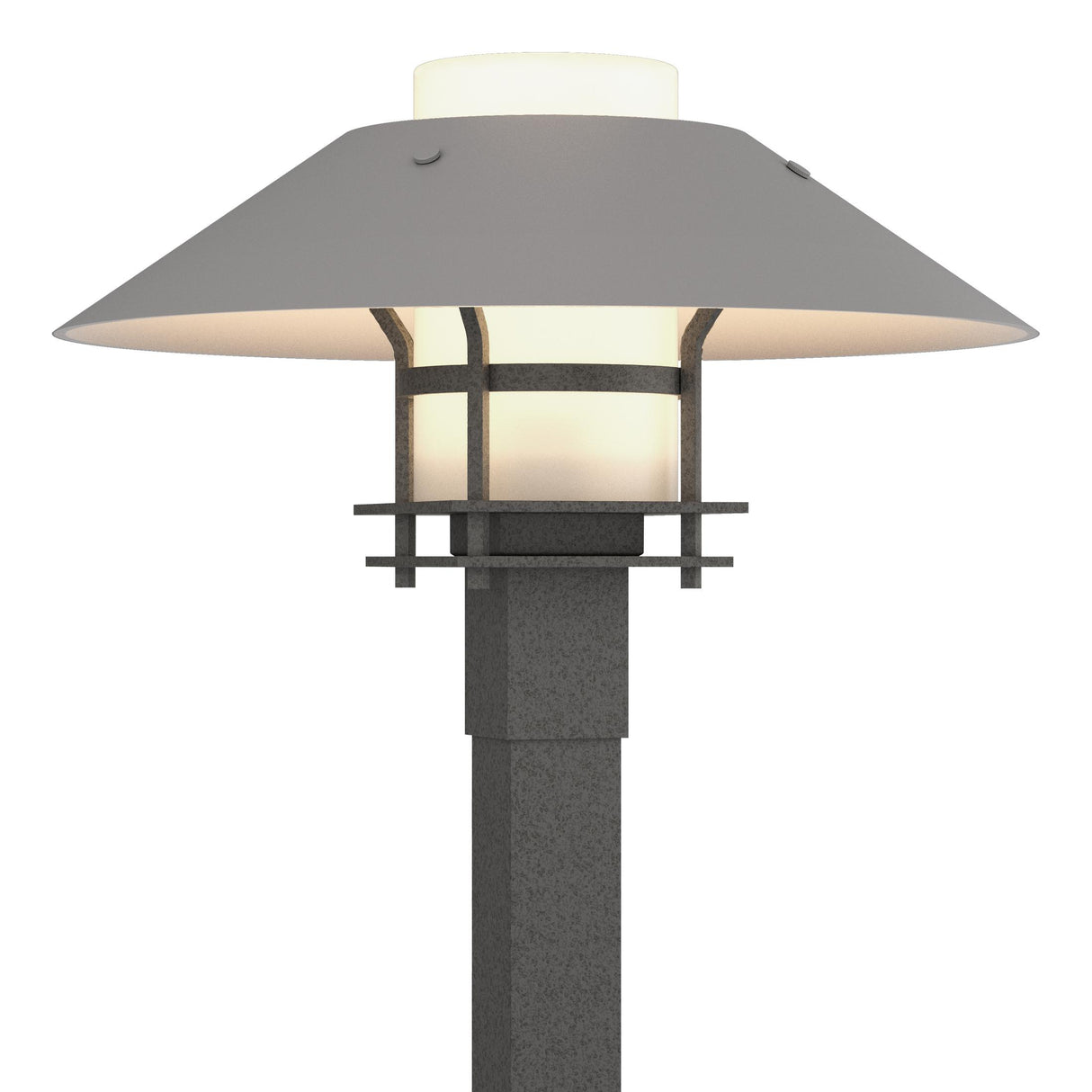 Hubbardton Forge 2021 Coastal Natural Iron Coastal Burnished Steel Opal Glass (GG) Henry Outdoor Post Light
