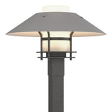 Hubbardton Forge 2021 Coastal Natural Iron Coastal Burnished Steel Opal Glass (GG) Henry Outdoor Post Light