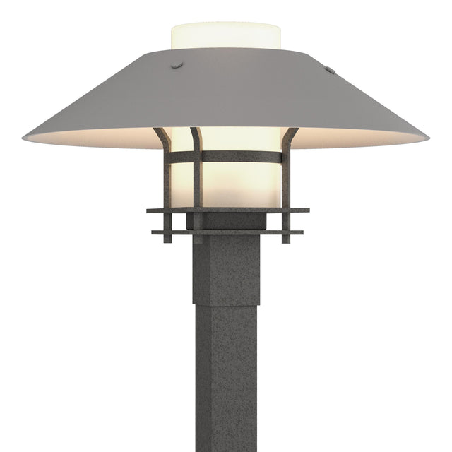 Hubbardton Forge 2021 Coastal Natural Iron Coastal Burnished Steel Opal Glass (GG) Henry Outdoor Post Light