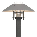 Hubbardton Forge 2021 Coastal Natural Iron Coastal Burnished Steel Clear Glass (ZM) Henry Outdoor Post Light
