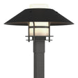 Hubbardton Forge 2021 Coastal Natural Iron Coastal Black Opal Glass (GG) Henry Outdoor Post Light