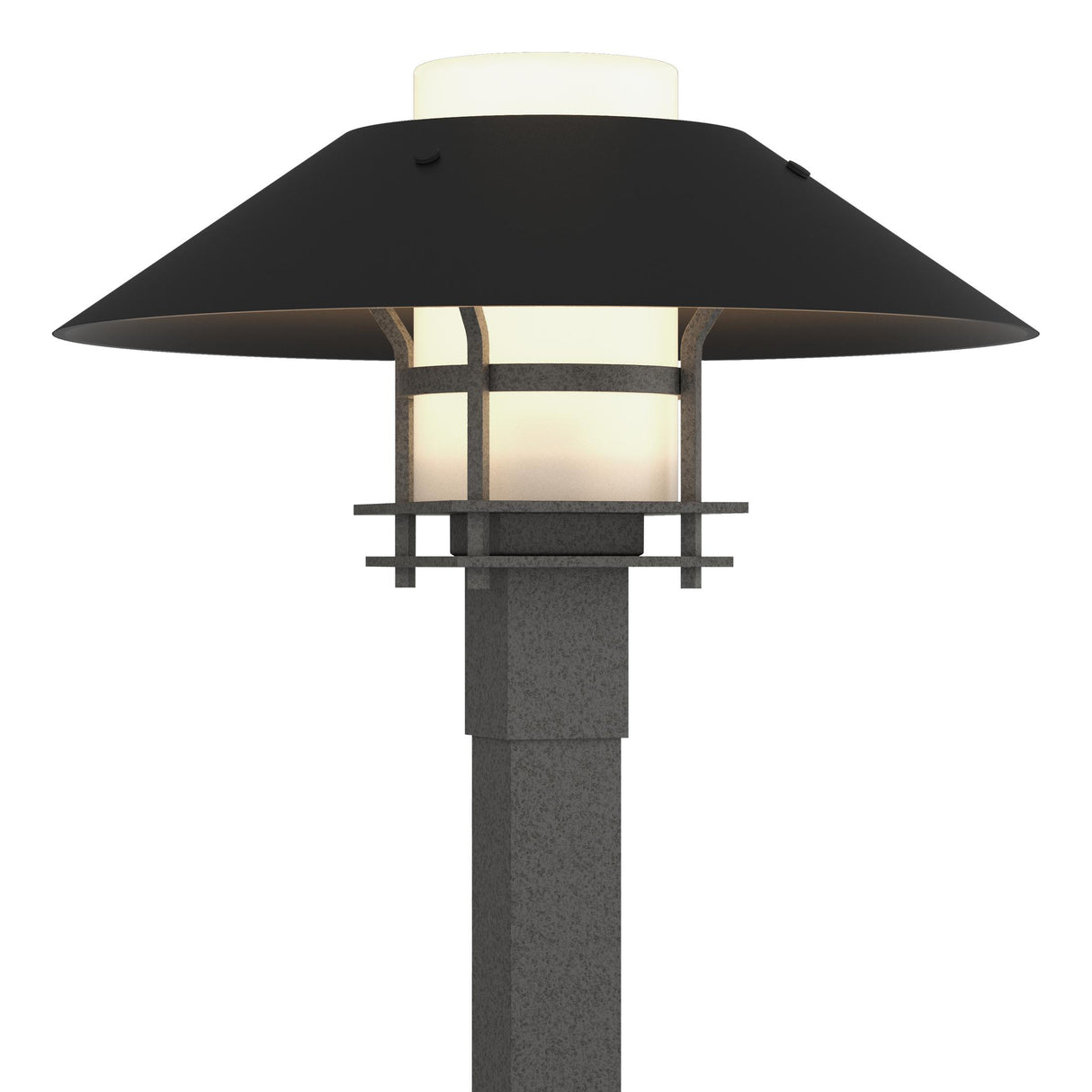 Hubbardton Forge 2021 Coastal Natural Iron Coastal Black Opal Glass (GG) Henry Outdoor Post Light