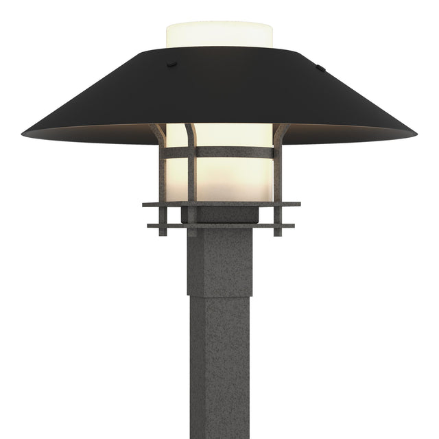Hubbardton Forge 2021 Coastal Natural Iron Coastal Black Opal Glass (GG) Henry Outdoor Post Light