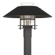 Hubbardton Forge 2021 Coastal Natural Iron Coastal Black Clear Glass (ZM) Henry Outdoor Post Light