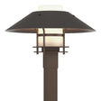 Hubbardton Forge 2021 Coastal Bronze Coastal Oil Rubbed Bronze Opal Glass (GG) Henry Outdoor Post Light