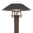 Hubbardton Forge 2021 Coastal Bronze Coastal Oil Rubbed Bronze Clear Glass (ZM) Henry Outdoor Post Light