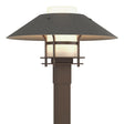 Hubbardton Forge 2021 Coastal Bronze Coastal Natural Iron Opal Glass (GG) Henry Outdoor Post Light