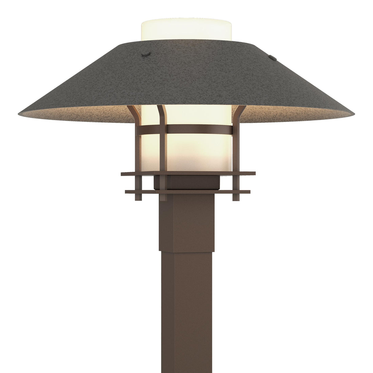 Hubbardton Forge 2021 Coastal Bronze Coastal Natural Iron Opal Glass (GG) Henry Outdoor Post Light