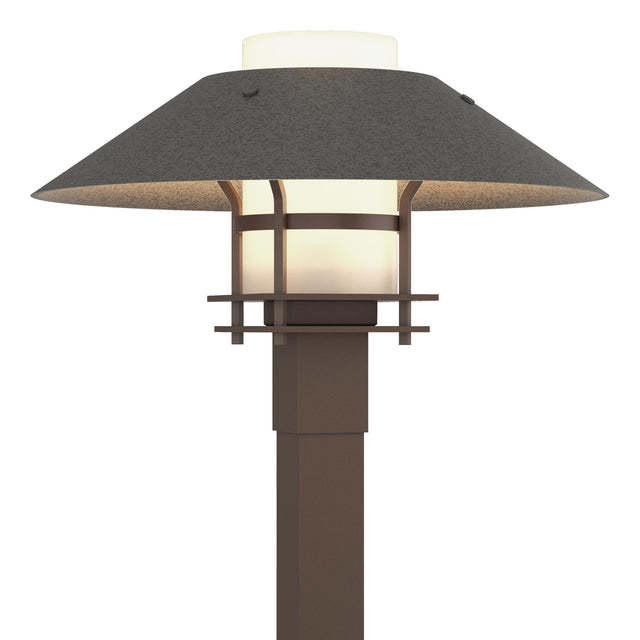 Hubbardton Forge 2021 Coastal Bronze Coastal Natural Iron Opal Glass (GG) Henry Outdoor Post Light