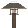 Hubbardton Forge 2021 Coastal Bronze Coastal Natural Iron Clear Glass (ZM) Henry Outdoor Post Light
