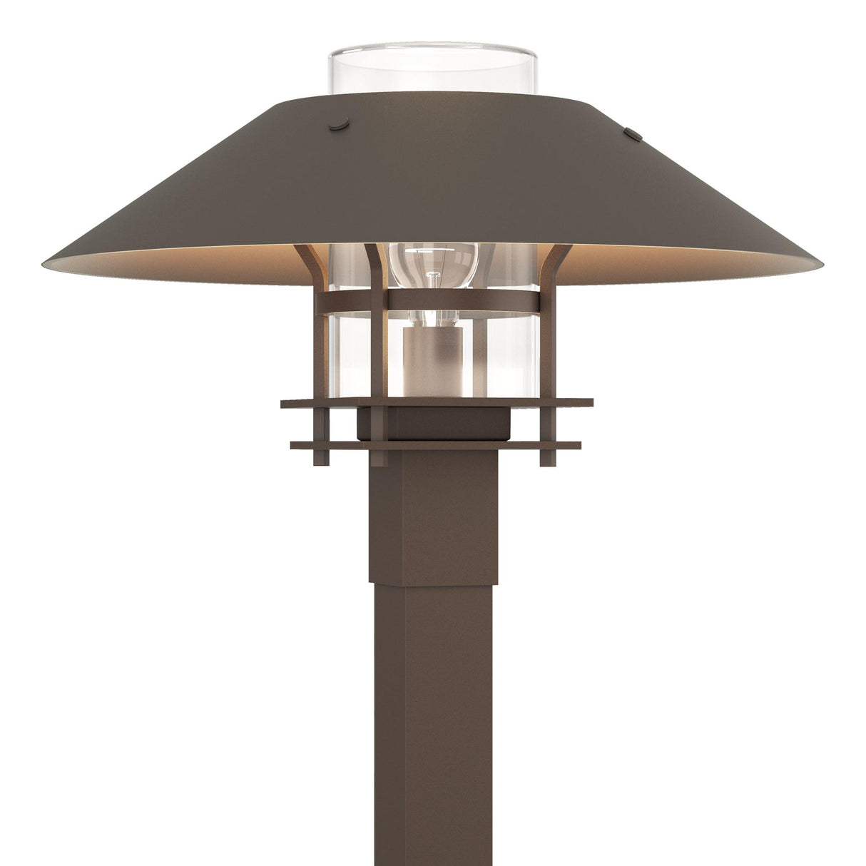 Hubbardton Forge 2021 Coastal Bronze Coastal Dark Smoke Clear Glass (ZM) Henry Outdoor Post Light