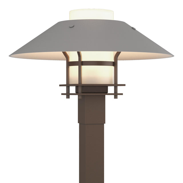 Hubbardton Forge 2021 Coastal Bronze Coastal Burnished Steel Opal Glass (GG) Henry Outdoor Post Light