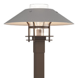 Hubbardton Forge 2021 Coastal Bronze Coastal Burnished Steel Clear Glass (ZM) Henry Outdoor Post Light