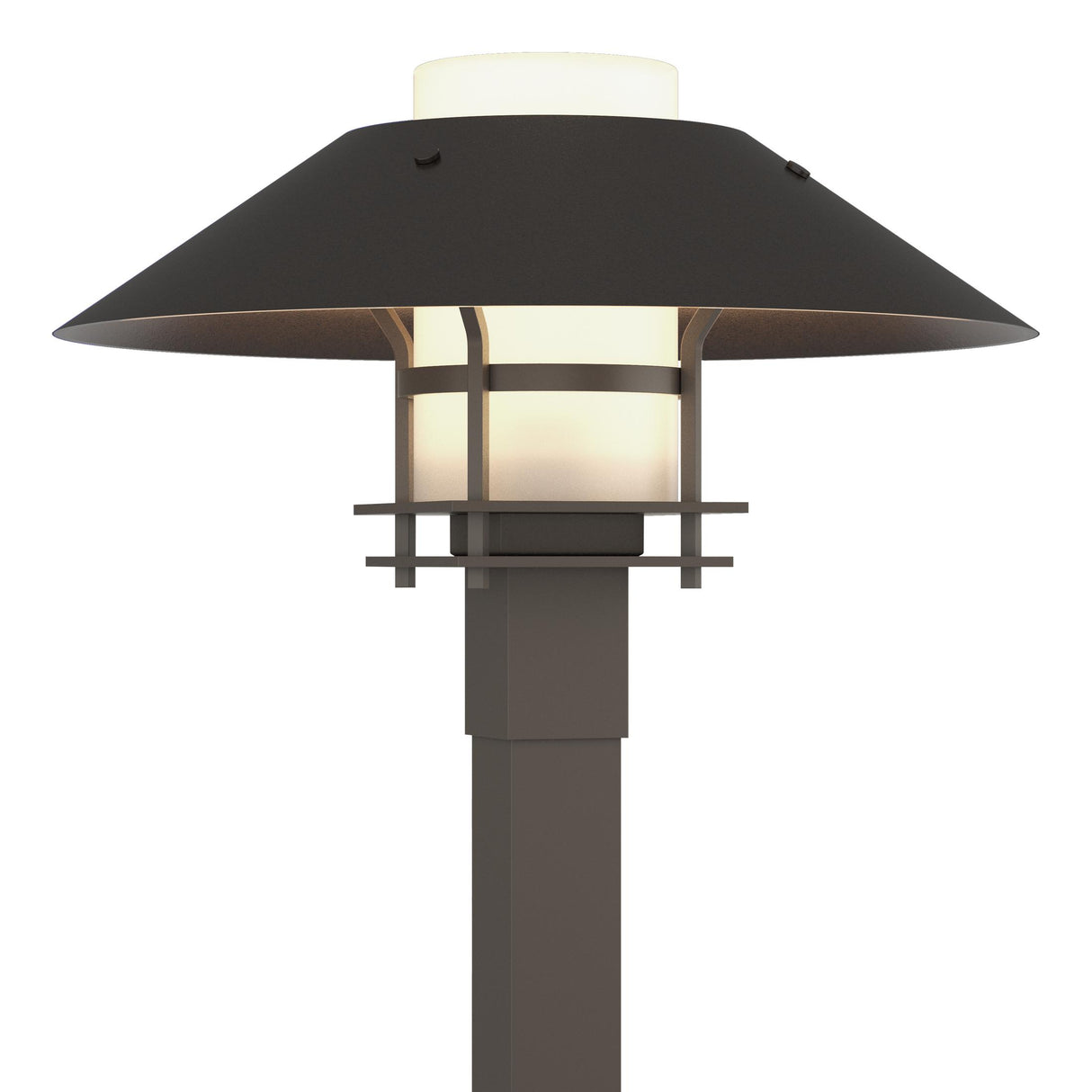 Hubbardton Forge 2021 Coastal Dark Smoke Coastal Oil Rubbed Bronze Opal Glass (GG) Henry Outdoor Post Light