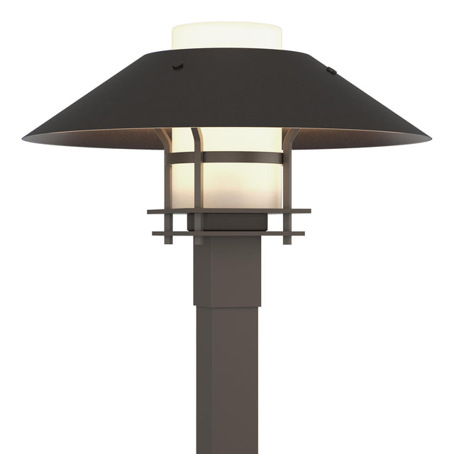 Hubbardton Forge 2021 Coastal Dark Smoke Coastal Oil Rubbed Bronze Opal Glass (GG) Henry Outdoor Post Light