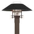 Hubbardton Forge 2021 Coastal Bronze Coastal Black Clear Glass (ZM) Henry Outdoor Post Light