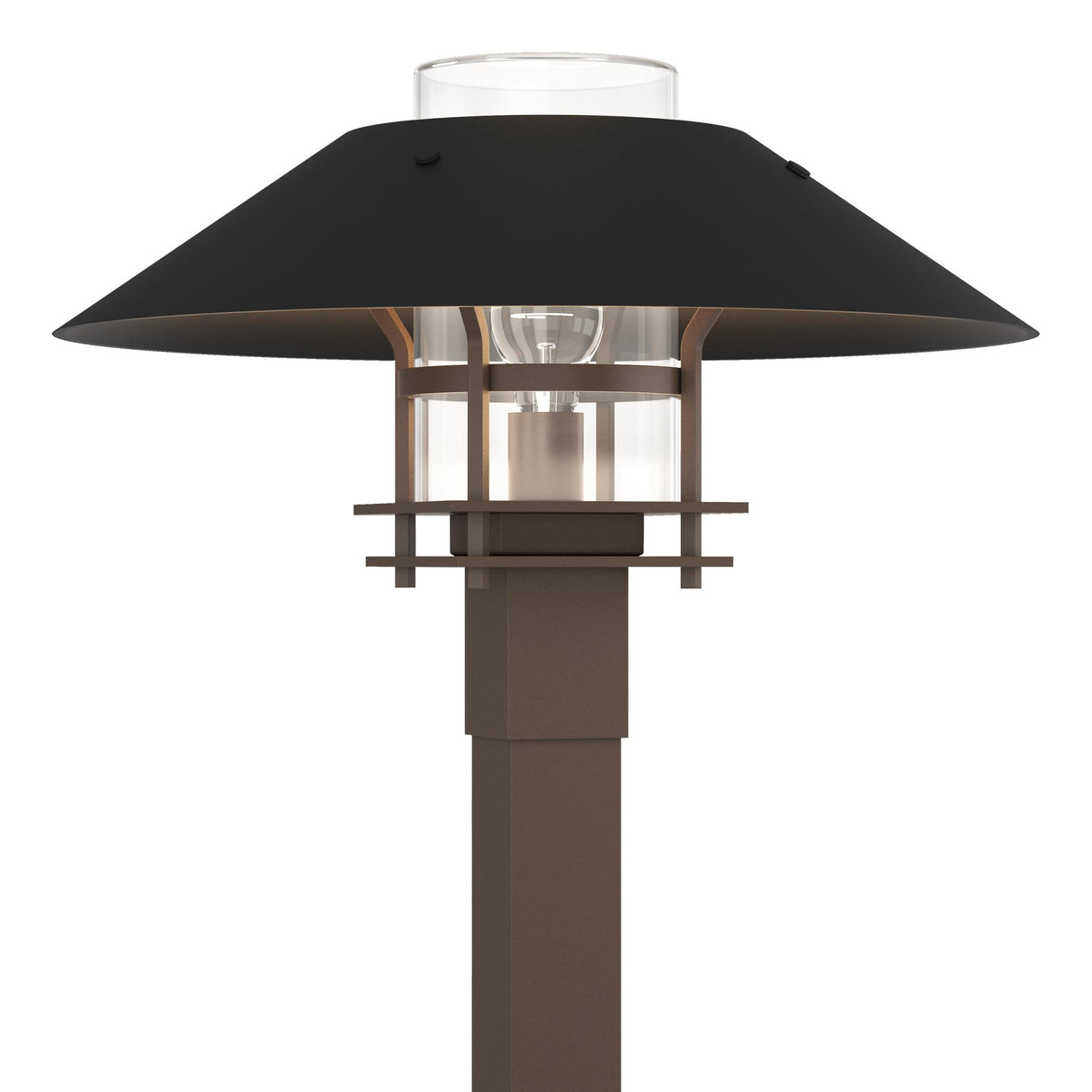Hubbardton Forge 2021 Coastal Bronze Coastal Black Clear Glass (ZM) Henry Outdoor Post Light