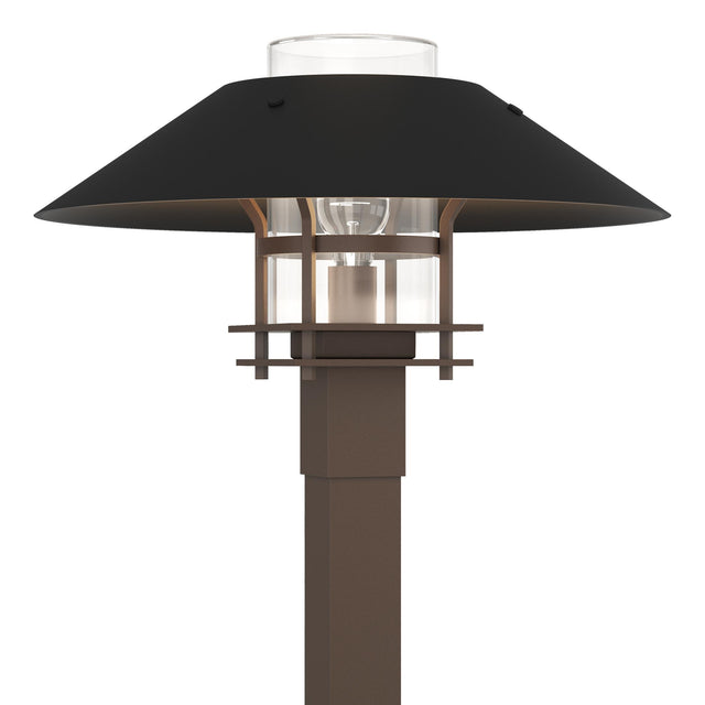 Hubbardton Forge 2021 Coastal Bronze Coastal Black Clear Glass (ZM) Henry Outdoor Post Light