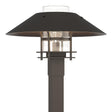 Hubbardton Forge 2021 Coastal Dark Smoke Coastal Oil Rubbed Bronze Clear Glass (ZM) Henry Outdoor Post Light