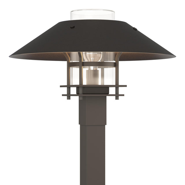 Hubbardton Forge 2021 Coastal Dark Smoke Coastal Oil Rubbed Bronze Clear Glass (ZM) Henry Outdoor Post Light