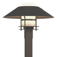 Hubbardton Forge 2021 Coastal Dark Smoke Coastal Natural Iron Opal Glass (GG) Henry Outdoor Post Light