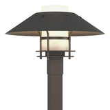 Hubbardton Forge 2021 Coastal Dark Smoke Coastal Natural Iron Opal Glass (GG) Henry Outdoor Post Light