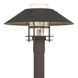 Hubbardton Forge 2021 Coastal Dark Smoke Coastal Natural Iron Clear Glass (ZM) Henry Outdoor Post Light