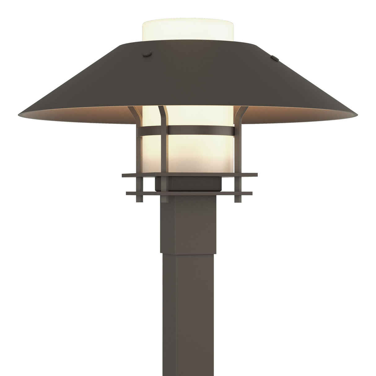 Hubbardton Forge 2021 Coastal Dark Smoke Coastal Dark Smoke Opal Glass (GG) Henry Outdoor Post Light