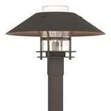 Hubbardton Forge 2021 Coastal Dark Smoke Coastal Dark Smoke Clear Glass (ZM) Henry Outdoor Post Light