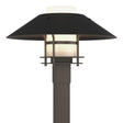 Hubbardton Forge 2021 Coastal Dark Smoke Coastal Black Opal Glass (GG) Henry Outdoor Post Light