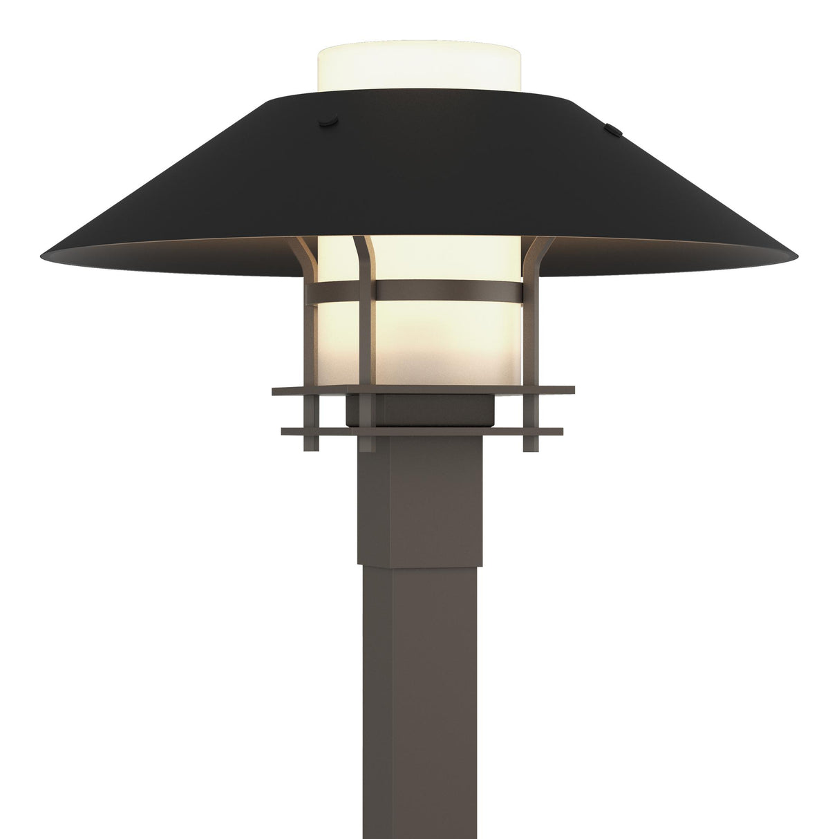 Hubbardton Forge 2021 Coastal Dark Smoke Coastal Black Opal Glass (GG) Henry Outdoor Post Light