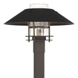 Hubbardton Forge 2021 Coastal Dark Smoke Coastal Black Clear Glass (ZM) Henry Outdoor Post Light