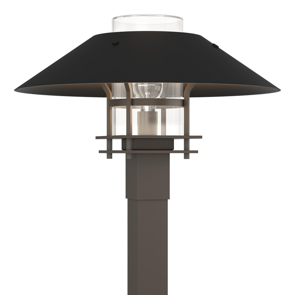 Hubbardton Forge 2021 Coastal Dark Smoke Coastal Black Clear Glass (ZM) Henry Outdoor Post Light