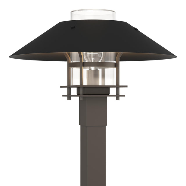 Hubbardton Forge 2021 Coastal Dark Smoke Coastal Black Clear Glass (ZM) Henry Outdoor Post Light