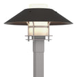 Hubbardton Forge 2021 Coastal Burnished Steel Coastal Oil Rubbed Bronze Opal Glass (GG) Henry Outdoor Post Light