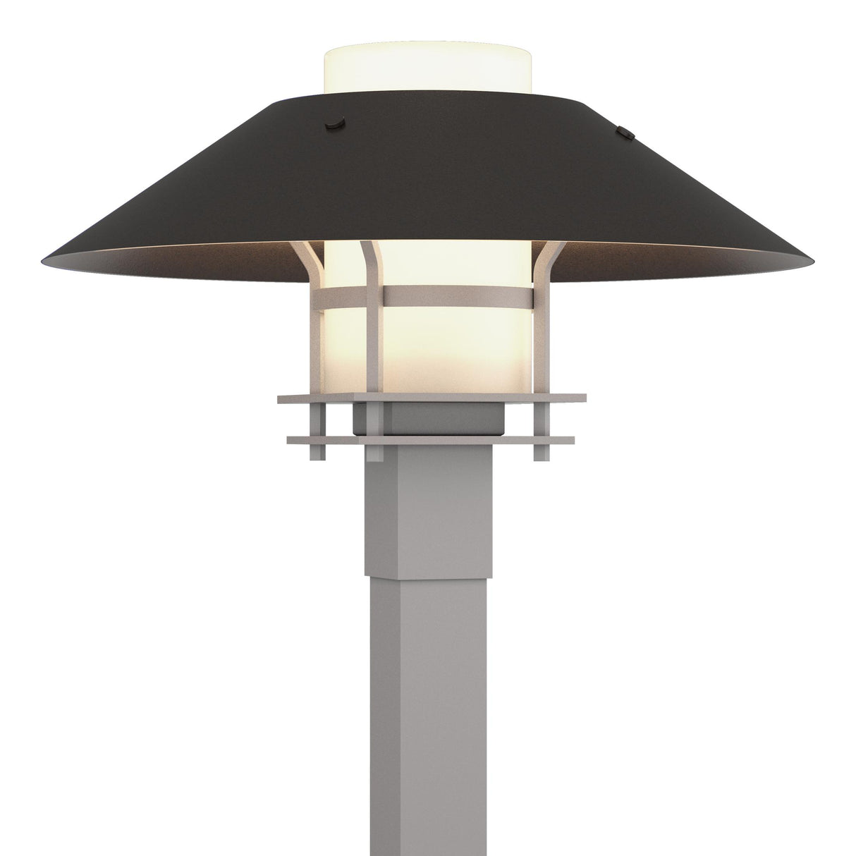 Hubbardton Forge 2021 Coastal Burnished Steel Coastal Oil Rubbed Bronze Opal Glass (GG) Henry Outdoor Post Light