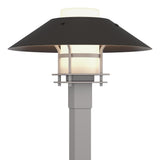 Hubbardton Forge 2021 Coastal Burnished Steel Coastal Oil Rubbed Bronze Opal Glass (GG) Henry Outdoor Post Light